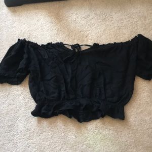 Off the shoulder crop top